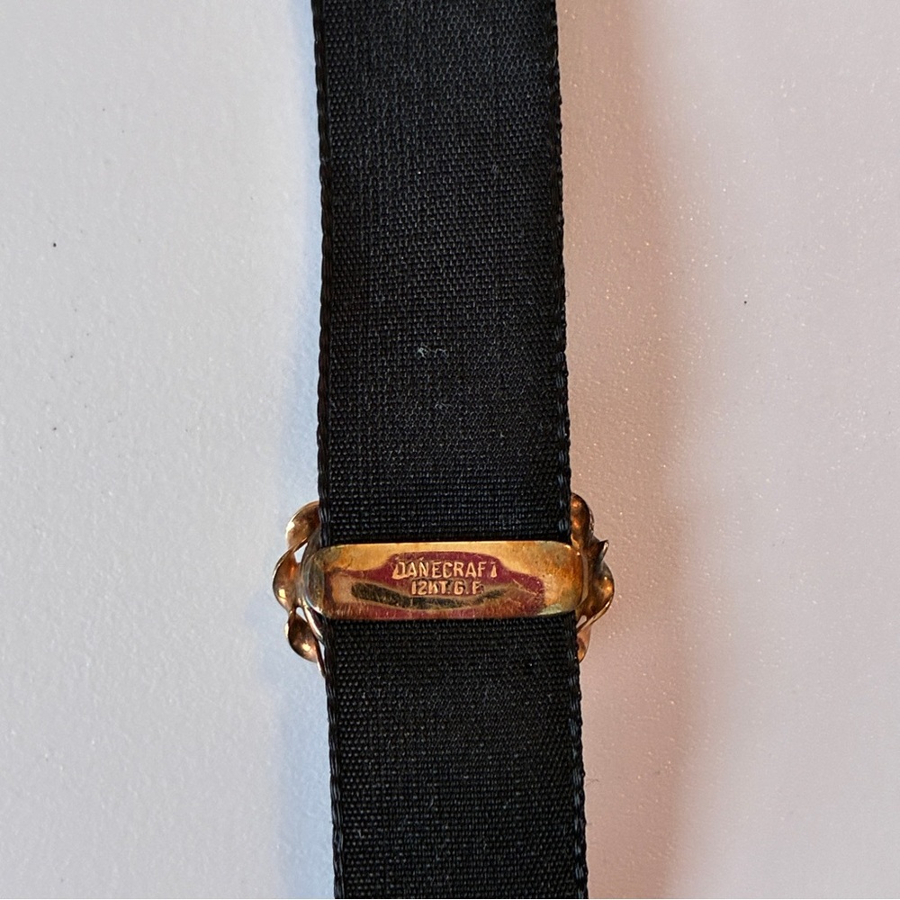 Danecraft Black Velvet Cameo Choker 12K GF Vintage - Picture 6 of 8